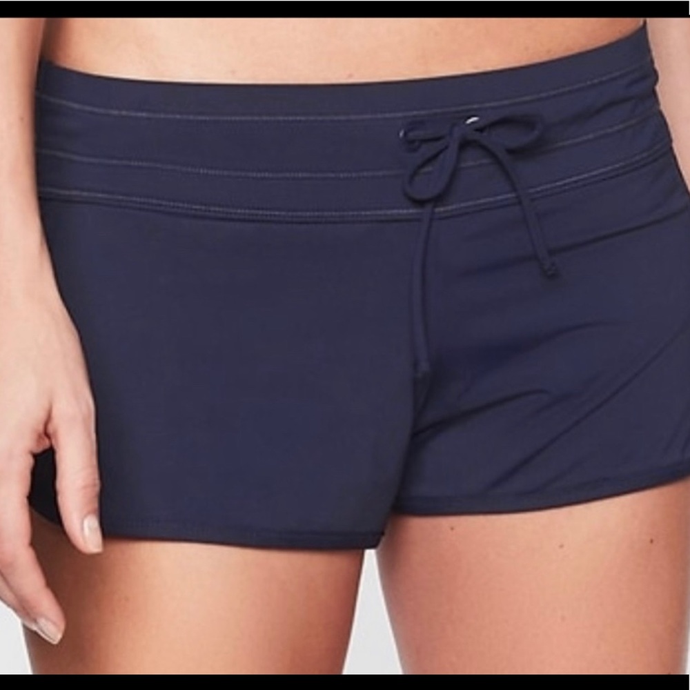 Athleta Kata Swim Short Large Dress Blue